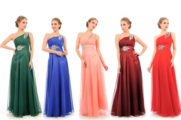 Abendkleid WD14137 grün / rosa / blau / bordeaux / rot